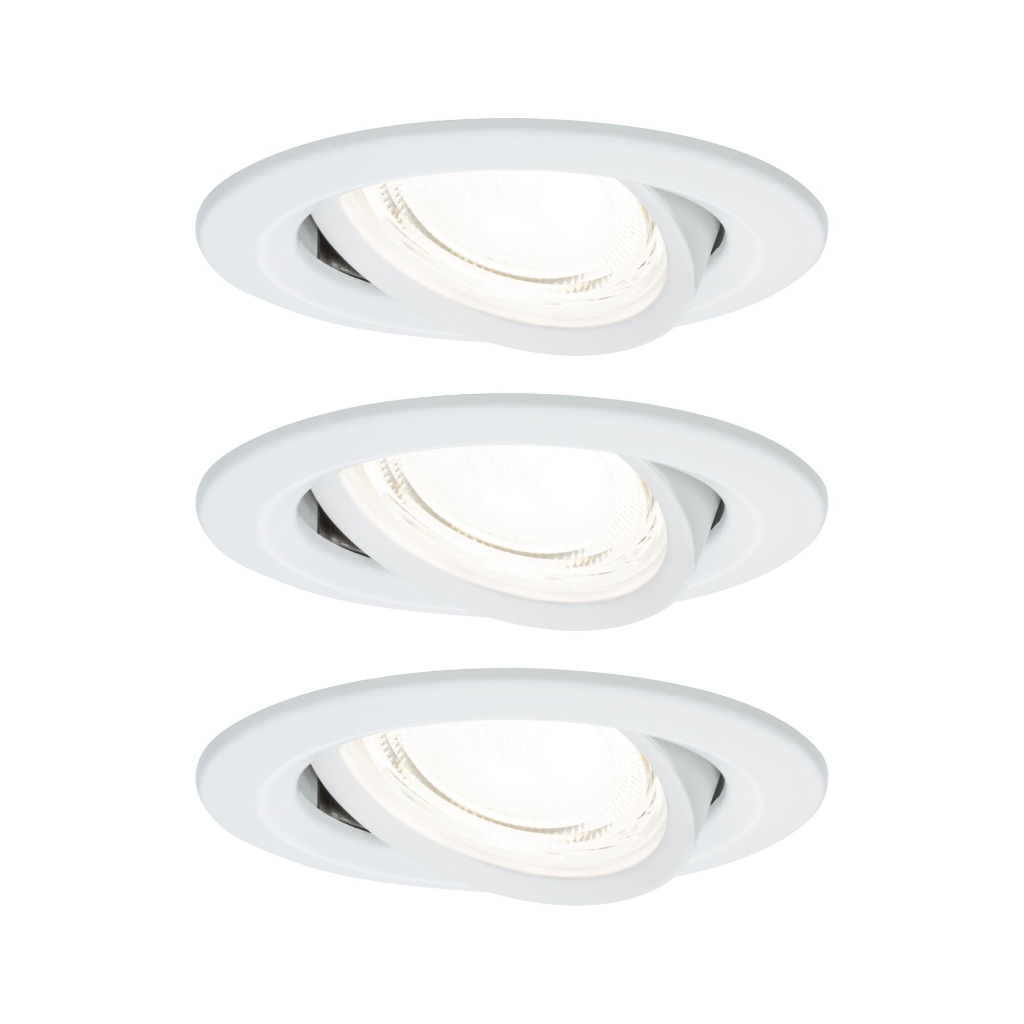 Paulmann LED Einbauleuchte Nova 3er-Set Coin  rund 84mm 50° 3x2,8W 3x505lm 230V  4000K Weiß matt