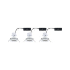 Paulmann LED Einbauleuchte Nova 3er-Set Coin  rund 84mm 50° 3x2,8W 3x505lm 230V  4000K Weiß matt