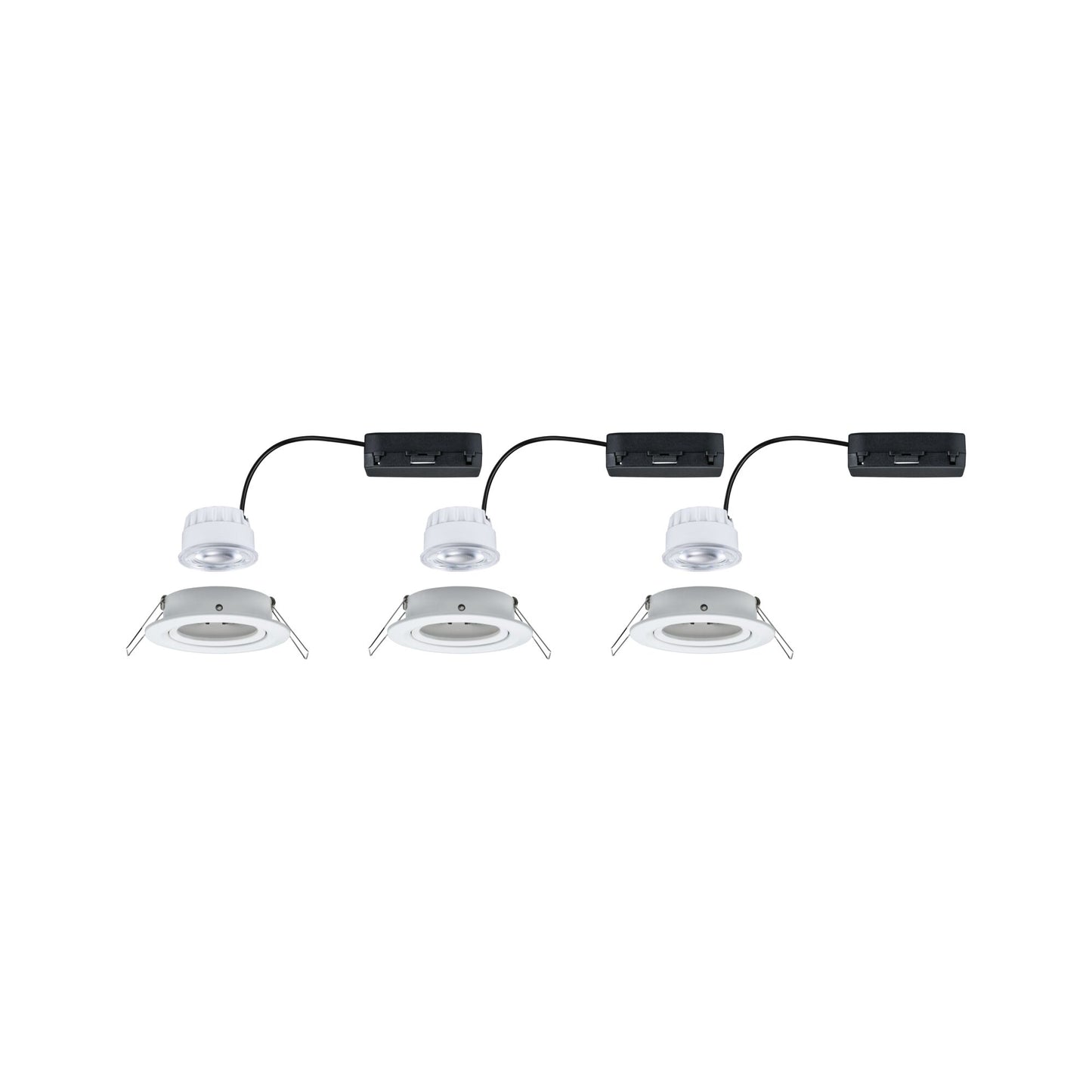 Paulmann LED Einbauleuchte Nova 3er-Set Coin  rund 84mm 50° 3x2,8W 3x505lm 230V  4000K Weiß matt