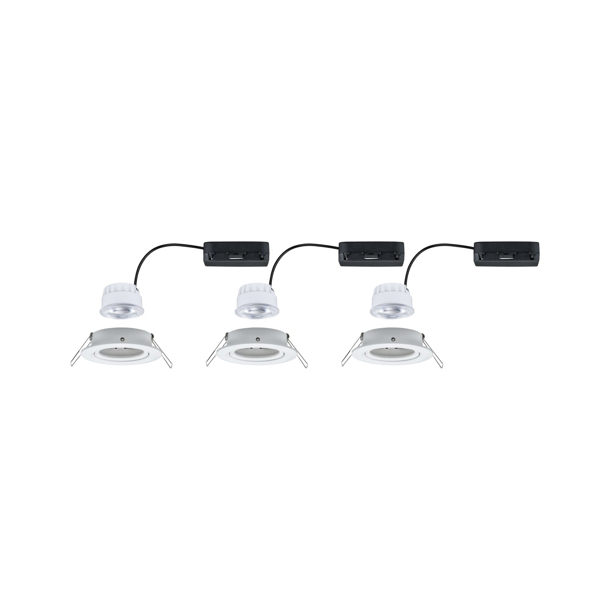 Paulmann LED Einbauleuchte Nova 3er-Set Coin  rund 84mm 50° 3x2,8W 3x505lm 230V  4000K Weiß matt