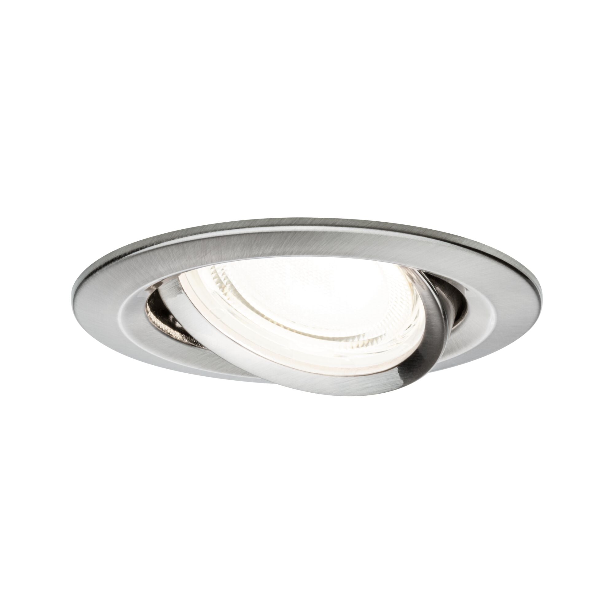 Paulmann LED Einbauleuchte Nova 3er-Set Coin  rund 84mm 50° 3x2,8W 3x505lm 230V  4000K Eisen gebürstet