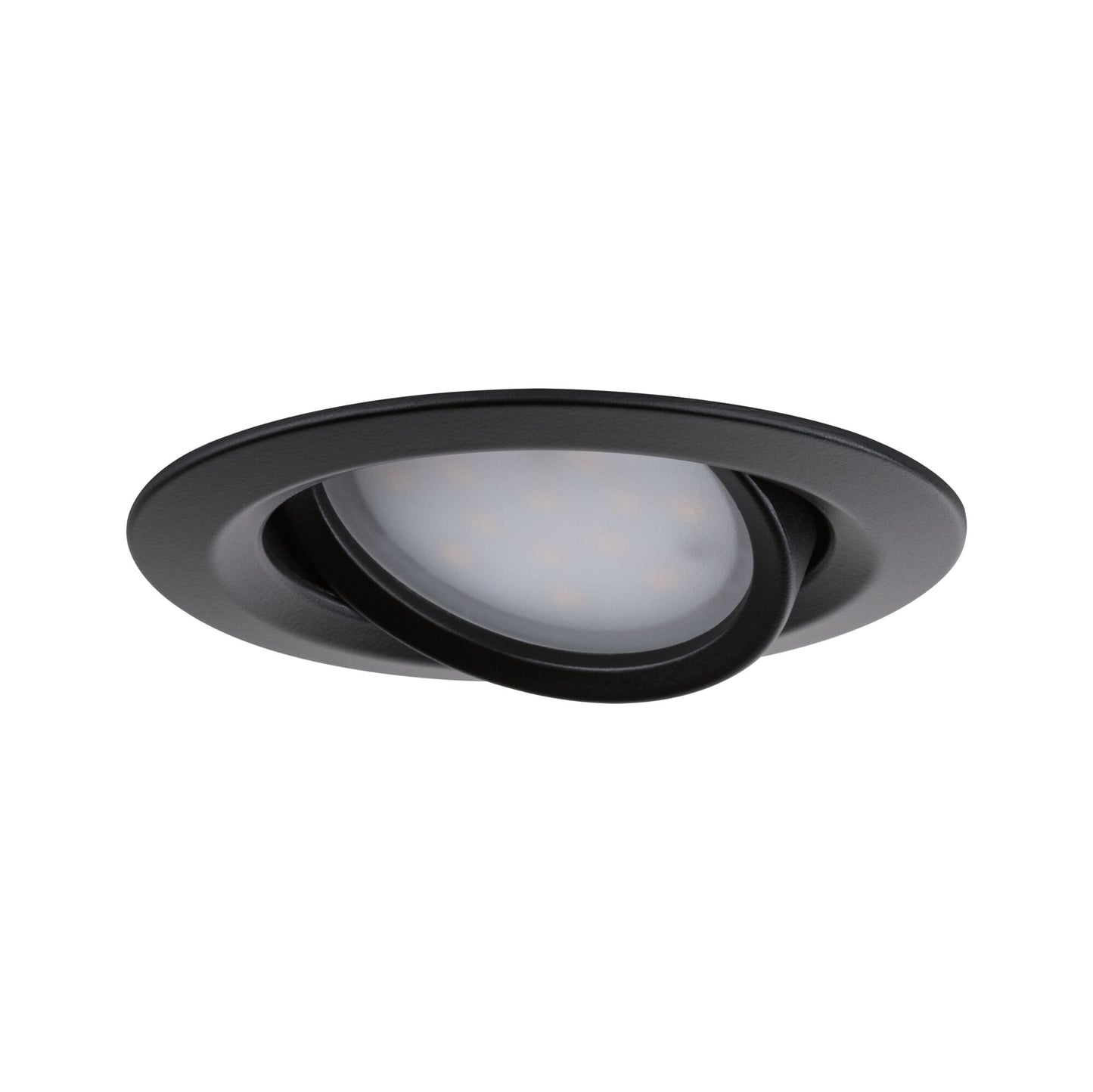Paulmann LED Einbauleuchte Nova Plus Einzelleuchte schwenkbar Coin IP65 rund 93mm 30° Coin 6W 470lm 230V dimmbar 2700K Schwarz matt