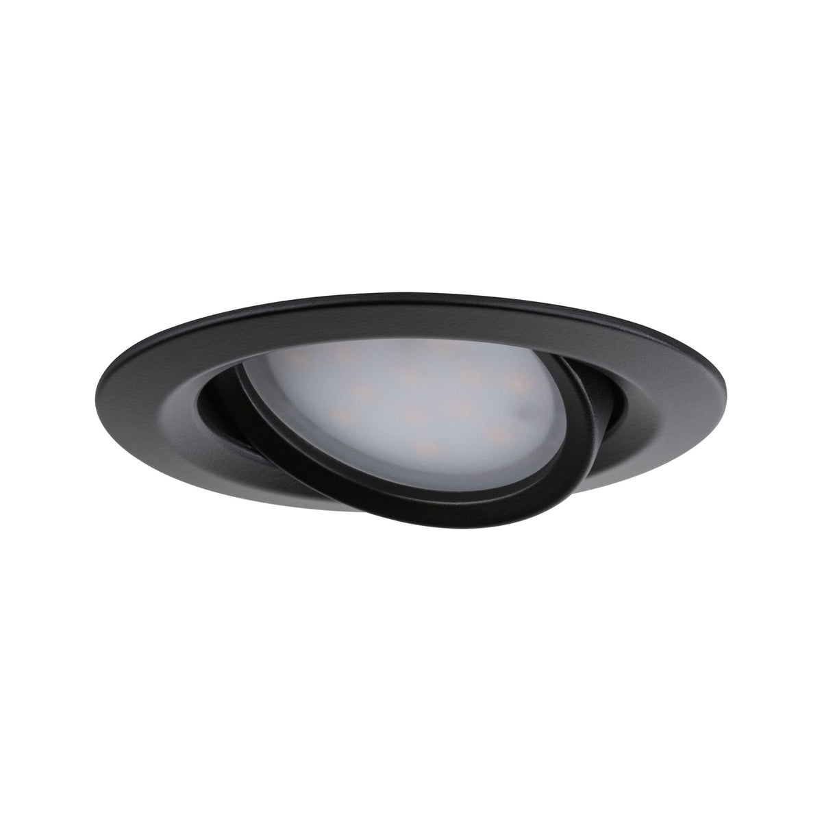 Paulmann LED Einbauleuchte Nova Plus Einzelleuchte schwenkbar Coin IP65 rund 93mm 30° Coin 6W 470lm 230V dimmbar 2700K Schwarz matt