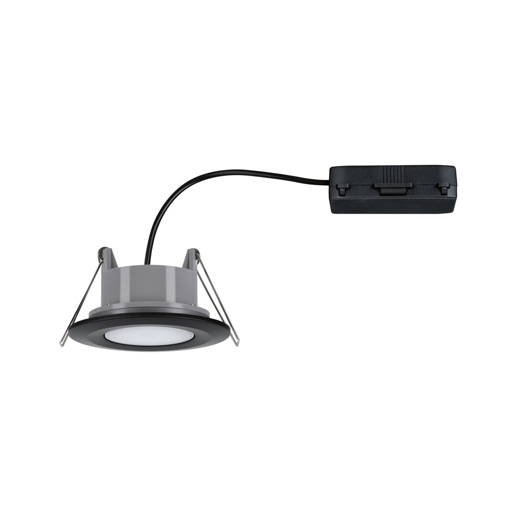 Paulmann HomeSpa LED Einbauleuchte Calla  schwenkbar IP65 rund 90mm 30°  6W 500lm 230V  4000K Schwarz matt