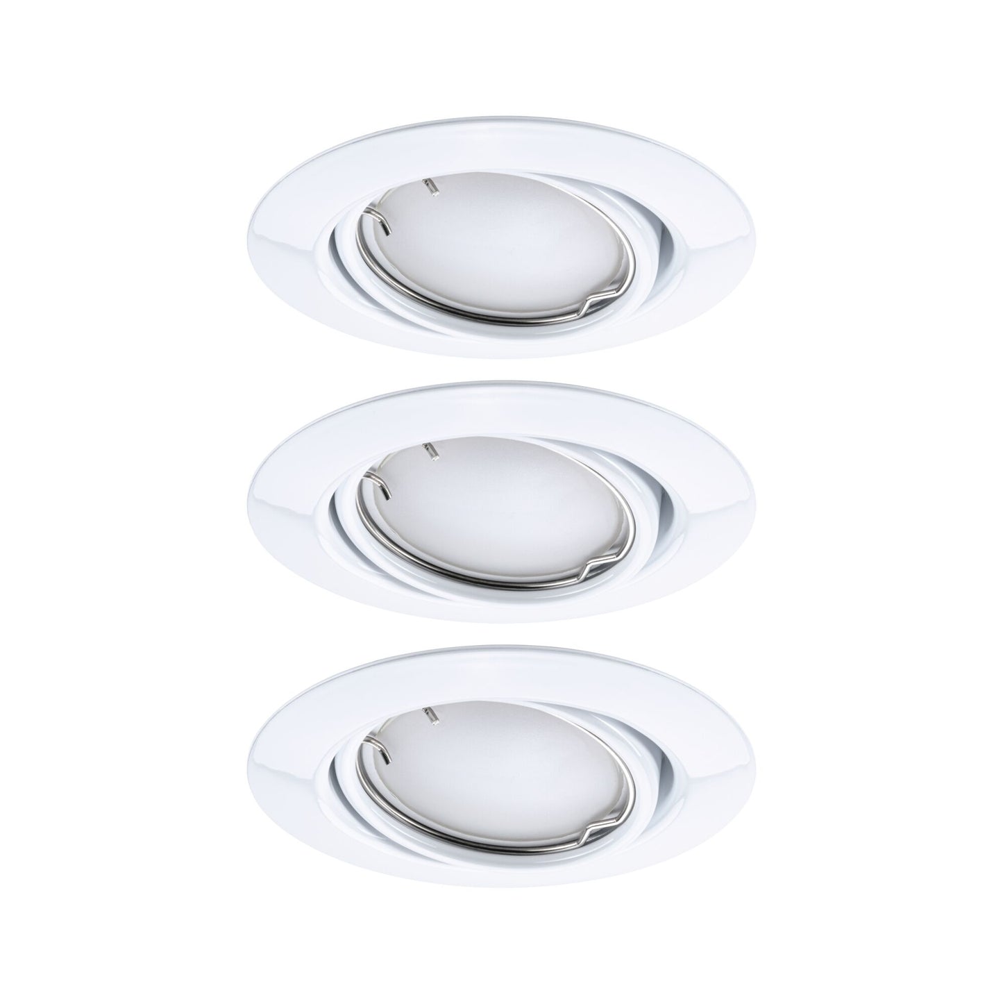 Paulmann LED Einbauleuchte Base Basisset schwenkbar Smart Home Zigbee Coin  rund 90mm 20°  3x4,9W 3x420lm 230V dimmbar RGBW+ Weiß