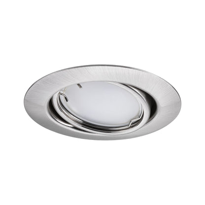 Paulmann LED Einbauleuchte Base Basisset schwenkbar Smart Home Zigbee Coin  rund 90mm 20°  3x4,9W 3x420lm 230V dimmbar RGBW+ Eisen gebürstet