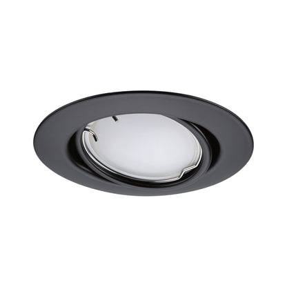 Paulmann LED Einbauleuchte Base Basisset schwenkbar Smart Home Zigbee Coin  rund 90mm 20°  3x4,9W 3x420lm 230V dimmbar RGBW+ Schwarz matt
