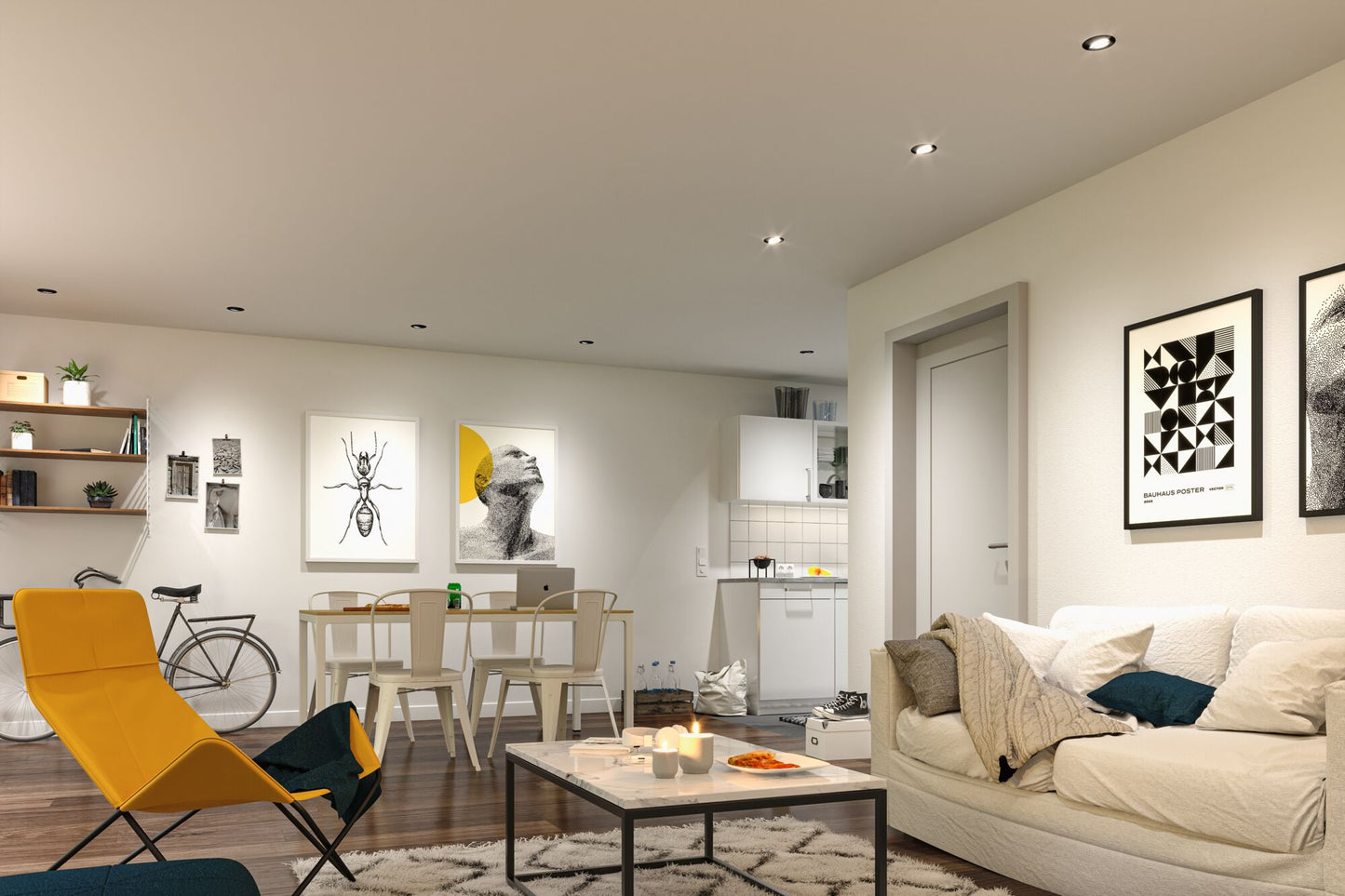 Paulmann LED Modul Einbauleuchte Base   Smart Home Zigbee Coin  rund 50mm  Coin 4,9W 430lm 230V dimmbar 3000K Satin