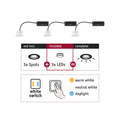 Paulmann EBL Choose 3er Coin Set WhiteSwitch LED 3x6,5W 620lm 2700K 51mm Kunststoff