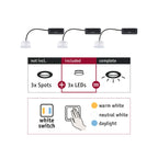 Paulmann EBL Choose 3er Coin Set WhiteSwitch LED 3x6,5W 620lm 2700K 51mm Kunststoff