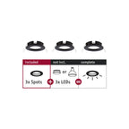 Paulmann EBL Choose 3er Spot starr max 3x10W 230V 51mm Schwarz matt Alu