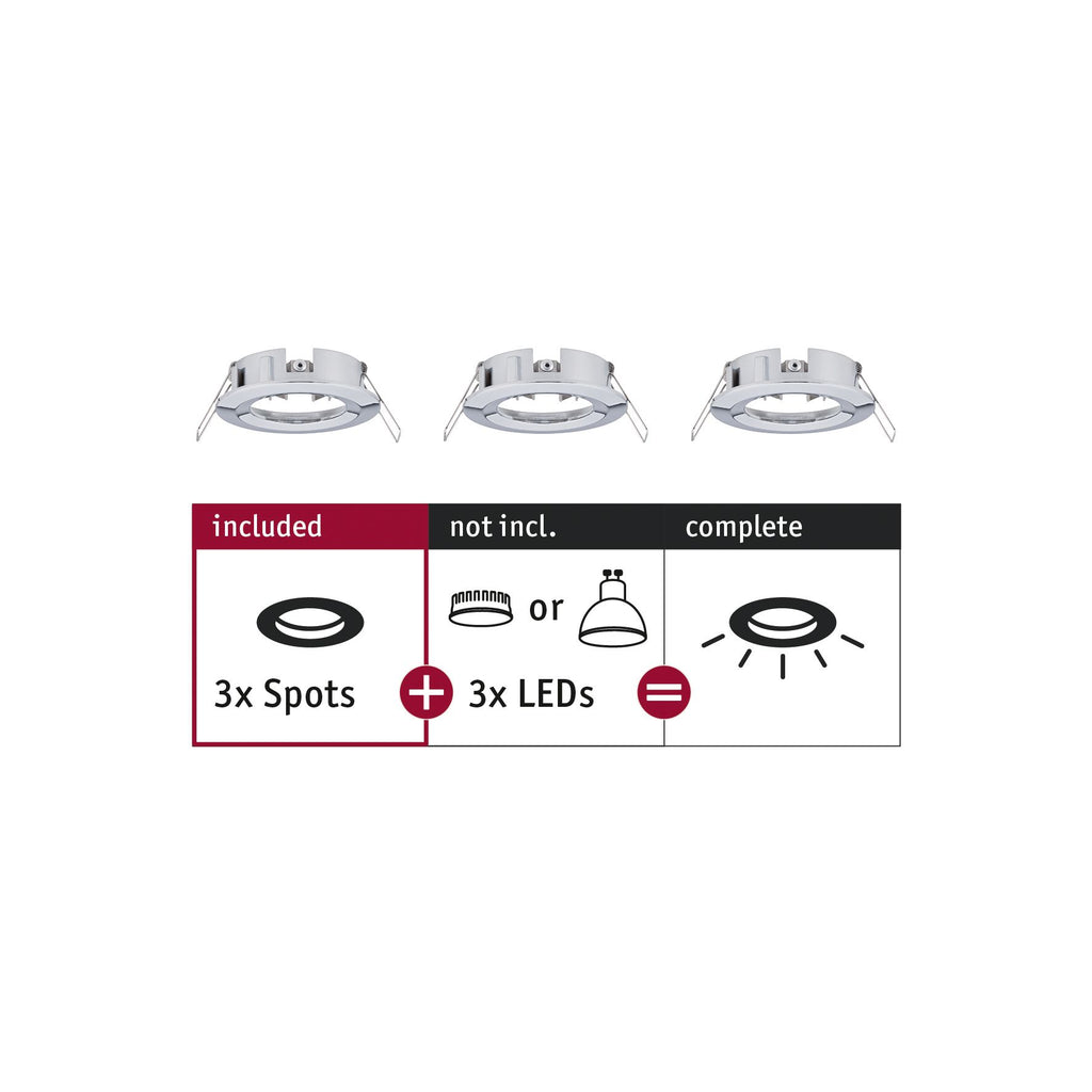 Paulmann EBL Choose 3er Spot starr max 3x10W 230V 51mm Chrom Alu