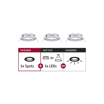 Paulmann EBL Choose 3er Spot starr max 3x10W 230V 51mm Chrom Alu
