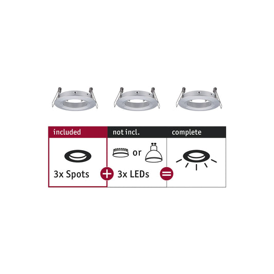 Paulmann EBL Choose 3er Spot starr max 3x10W 230V 51mm Alu gedreht Alu