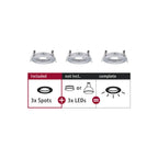 Paulmann EBL Choose 3er Spot starr max 3x10W 230V 51mm Alu gedreht Alu
