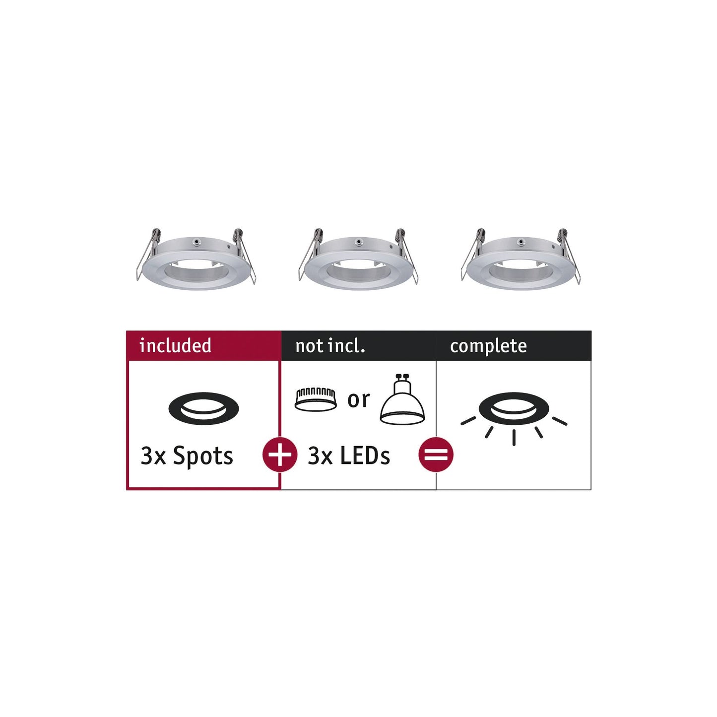 Paulmann EBL Choose 3er Spot starr max 3x10W 230V 51mm Alu gedreht Alu