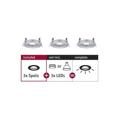 Paulmann EBL Choose 3er Spot starr max 3x10W 230V 51mm Alu gedreht Alu