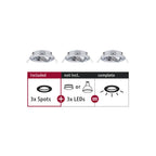 Paulmann EBL Choose 3er Spot schwenkbar max 3x10W 230V 51mm Chrom Alu
