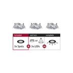 Paulmann EBL Choose 3er Spot schwenkbar max 3x10W 230V 51mm Alu gedr Alu