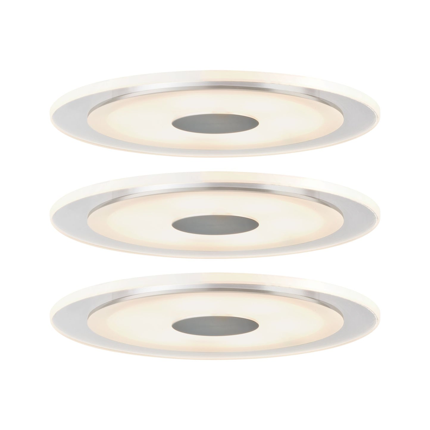 Paulmann Premium EBL Set Whirl rund LED 3x6W 18VA 150mm Alu gedreht/Satin Alu/Acryl