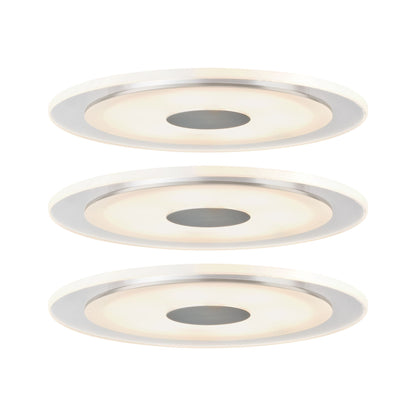 Paulmann Premium EBL Set Whirl rund LED 3x6W 18VA 150mm Alu gedreht/Satin Alu/Acryl