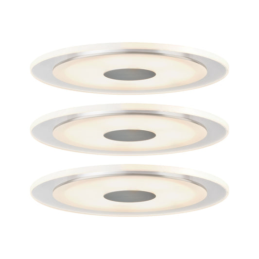 Paulmann Premium EBL Set Whirl rund LED 3x6W 18VA 150mm Alu gedreht/Satin Alu/Acryl