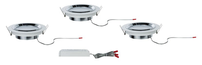 Paulmann Premium EBL Set Dot rund LED 3x8W 36VA 230V/700mA 150mm Weiß/Chrom Alu