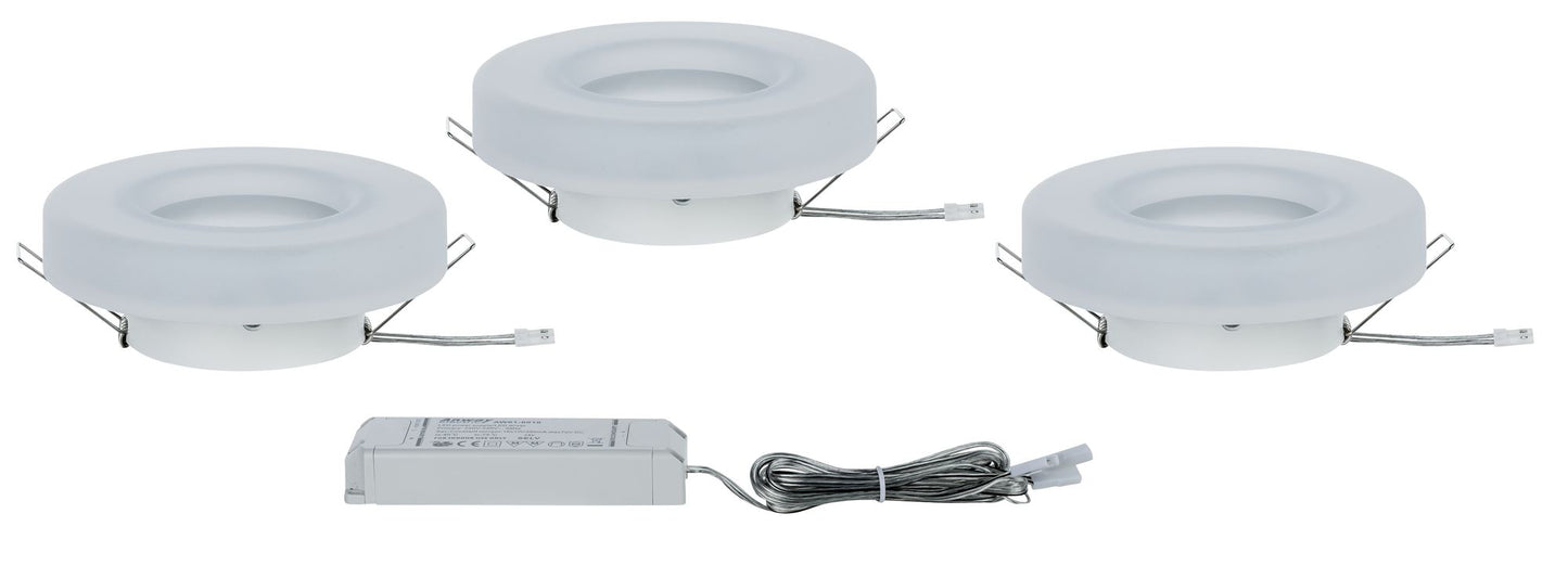 Paulmann Premium EBL Set Bagel rd LED 3x5,5W 18VA 230V/350mA 110mm Satin/Alu Acr/Alu