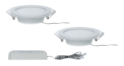 Paulmann Premium EBL Set DecoDot rund LED 2x7,5W 18VA 160mm Klar/Weiß Glas/Metall