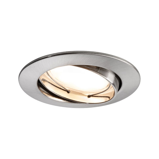 Paulmann Premium EBL Set Coin sat rund schwb LED 3x6,8W 2700K 230V 51mm Eisen g/Alu Zink