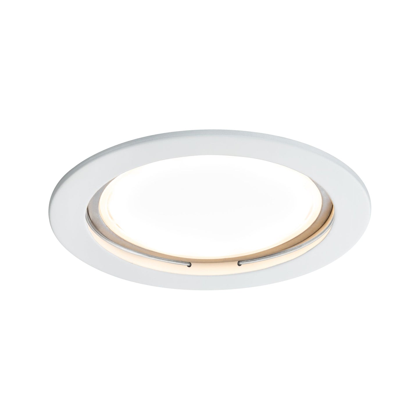 Paulmann Premium EBL Set Coin sat rund starr LED 1x14W 2700K 230V 75mm Weiß matt/Alu Zink