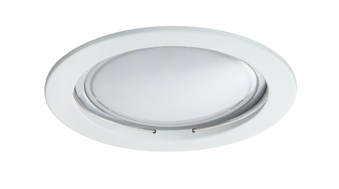Paulmann Premium EBL Set Coin sat rund starr LED 1x14W 2700K 230V 75mm Weiß matt/Alu Zink