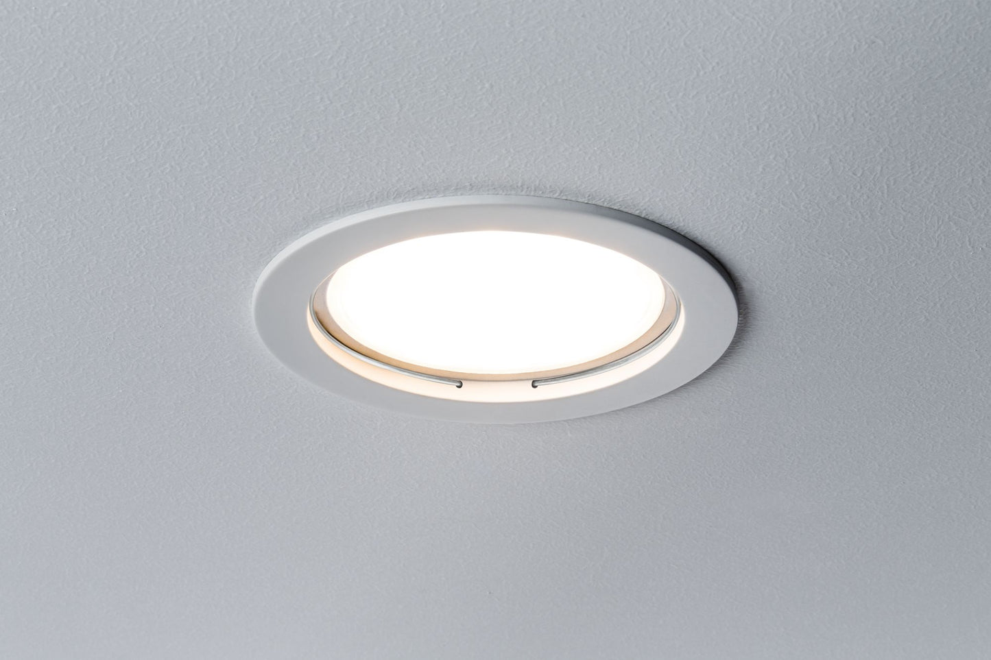 Paulmann Premium EBL Set Coin sat rund starr LED 1x14W 2700K 230V 75mm Weiß matt/Alu Zink