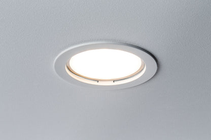 Paulmann Premium EBL Set Coin sat rund starr LED 1x14W 2700K 230V 75mm Weiß matt/Alu Zink