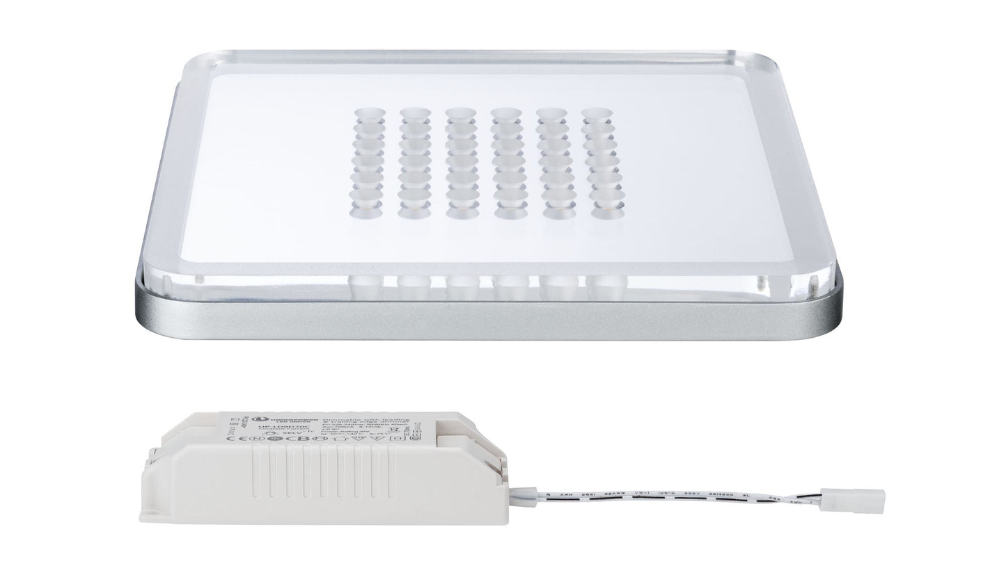 Paulmann Premium EBL Set Panel Shower eckig LED 1x10W 2700K 230V 210mm Chrom matt/Alu
