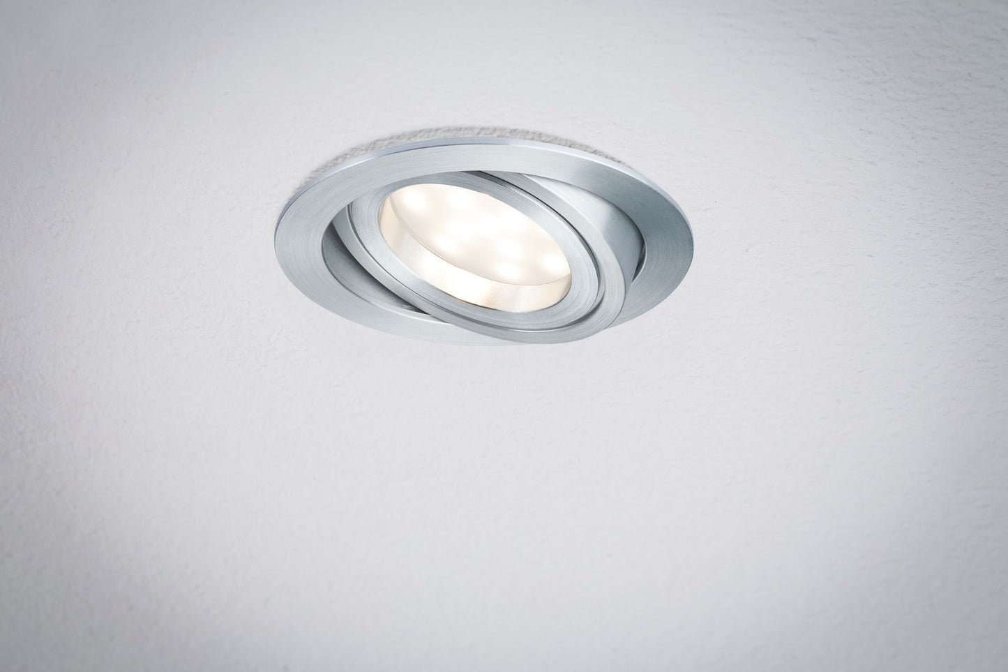 Paulmann Premium EBL Set Coin sat rund schwb LED 1x6,8W 2700K 230V 51mm Alu ged./Alu Zink