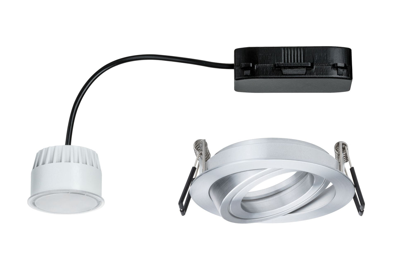 Paulmann Premium EBL Set Coin sat rund schwb LED 1x6,8W 2700K 230V 51mm Alu ged./Alu Zink