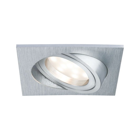 Paulmann Prem EBL Set Coin sat eckig schw. LED 3x6,8W 2700K 230V 51mm Alu geb./Alu Zink