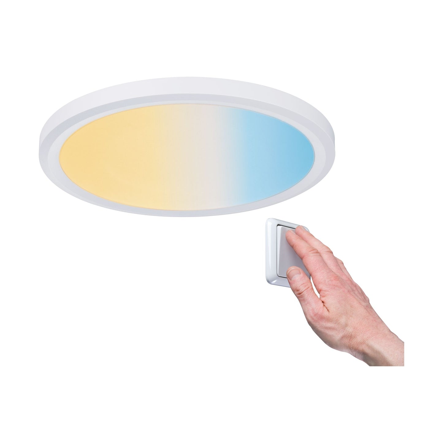 Paulmann Prem EBL Set Panel IP65 rd 3step white 1x9W 230/12V 180mm Weiß matt/Kunstst