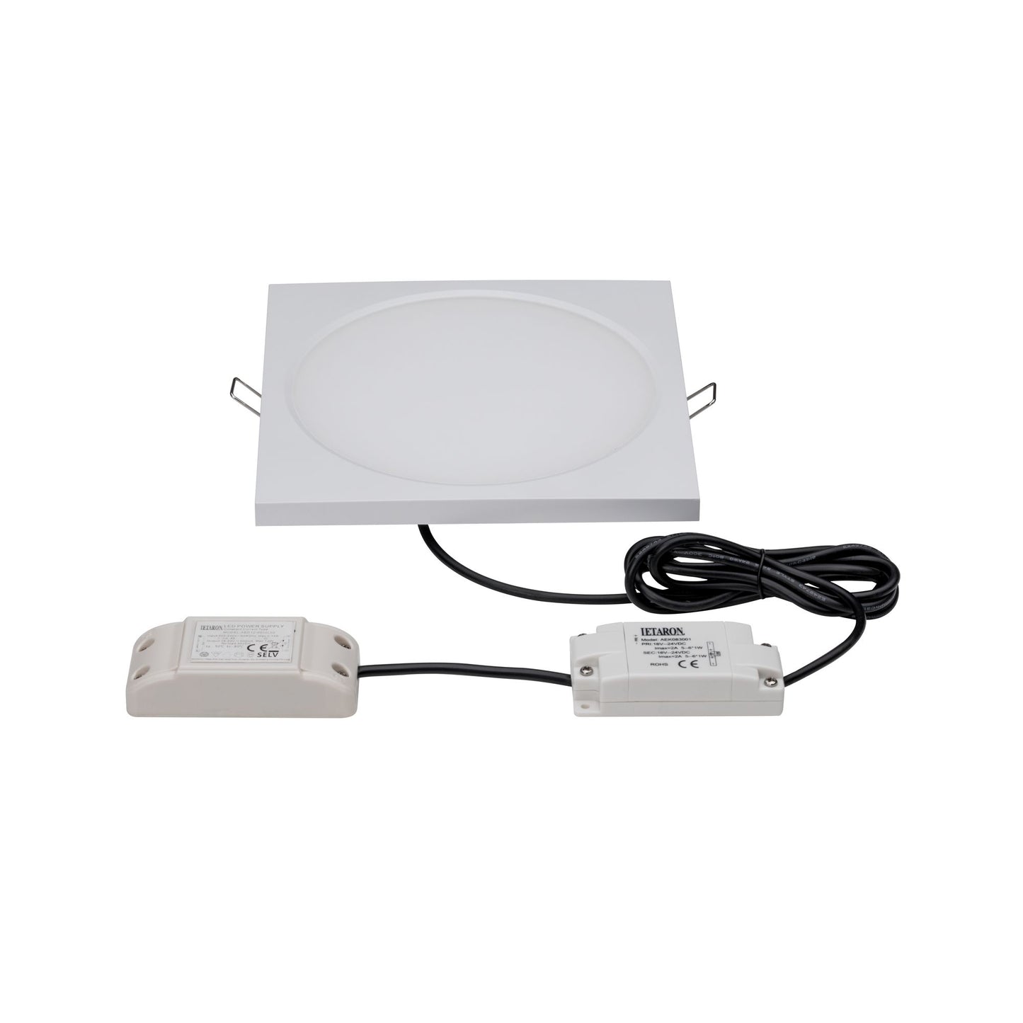 Paulmann Prem EBL Set Panel IP65 eck 3step white 1x9W 230/12V 180x180mm Weiß matt/Kunstst