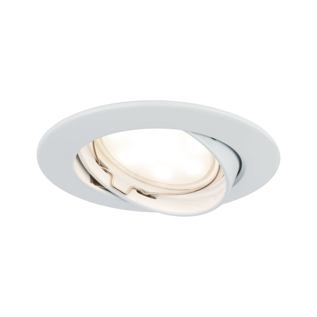 Paulmann Premium EBL Set Coin sat rund schwb LED 1x6,8W 2700K 230V 51mm Ws matt/Alu Zink