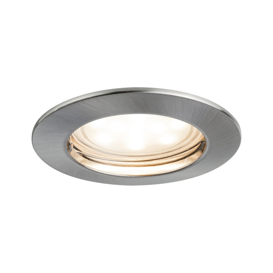 Paulmann Premium EBL Set Coin sat rund starr LED 1x6,8W 2700K 230V 51mm Eisen g/Alu Zink