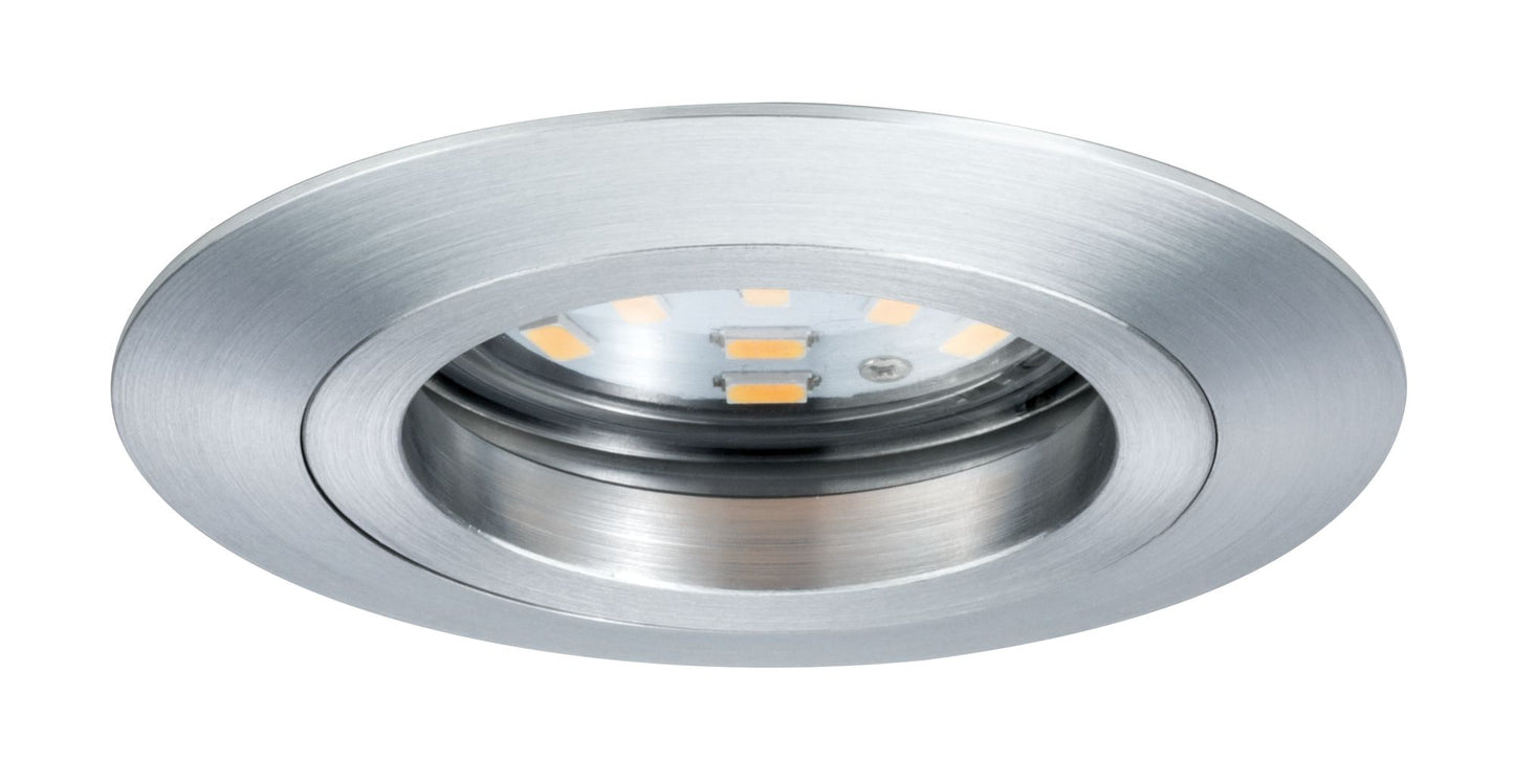 Paulmann Premium EBL Set Coin dim klr rund st LED 3x7W 2700K 230V 51mm Alu ged/Alu Zink