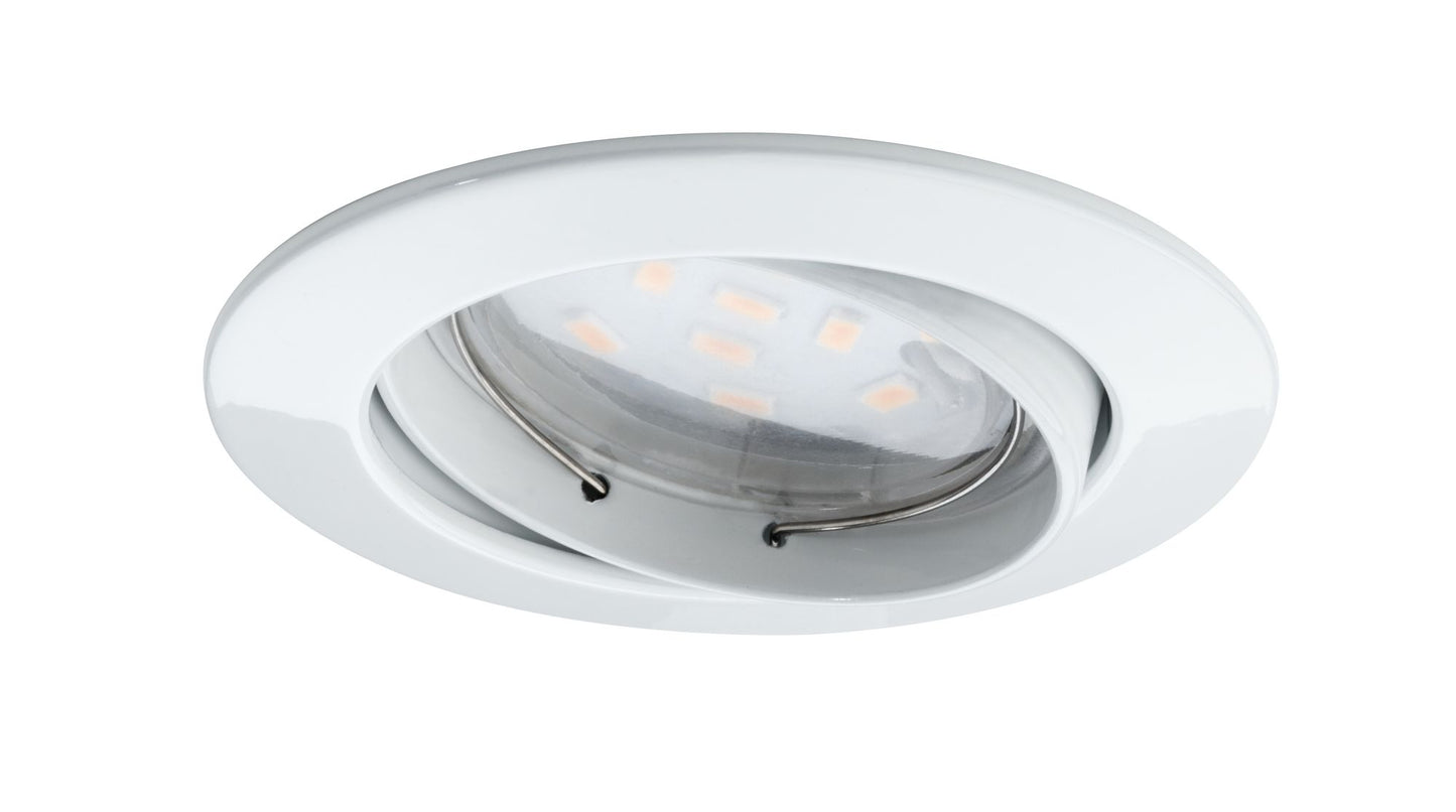 Paulmann Premium EBL Set Coin dim klr rd schw LED 3x7W 2700K 230V 51mm Ws matt/Alu Zink