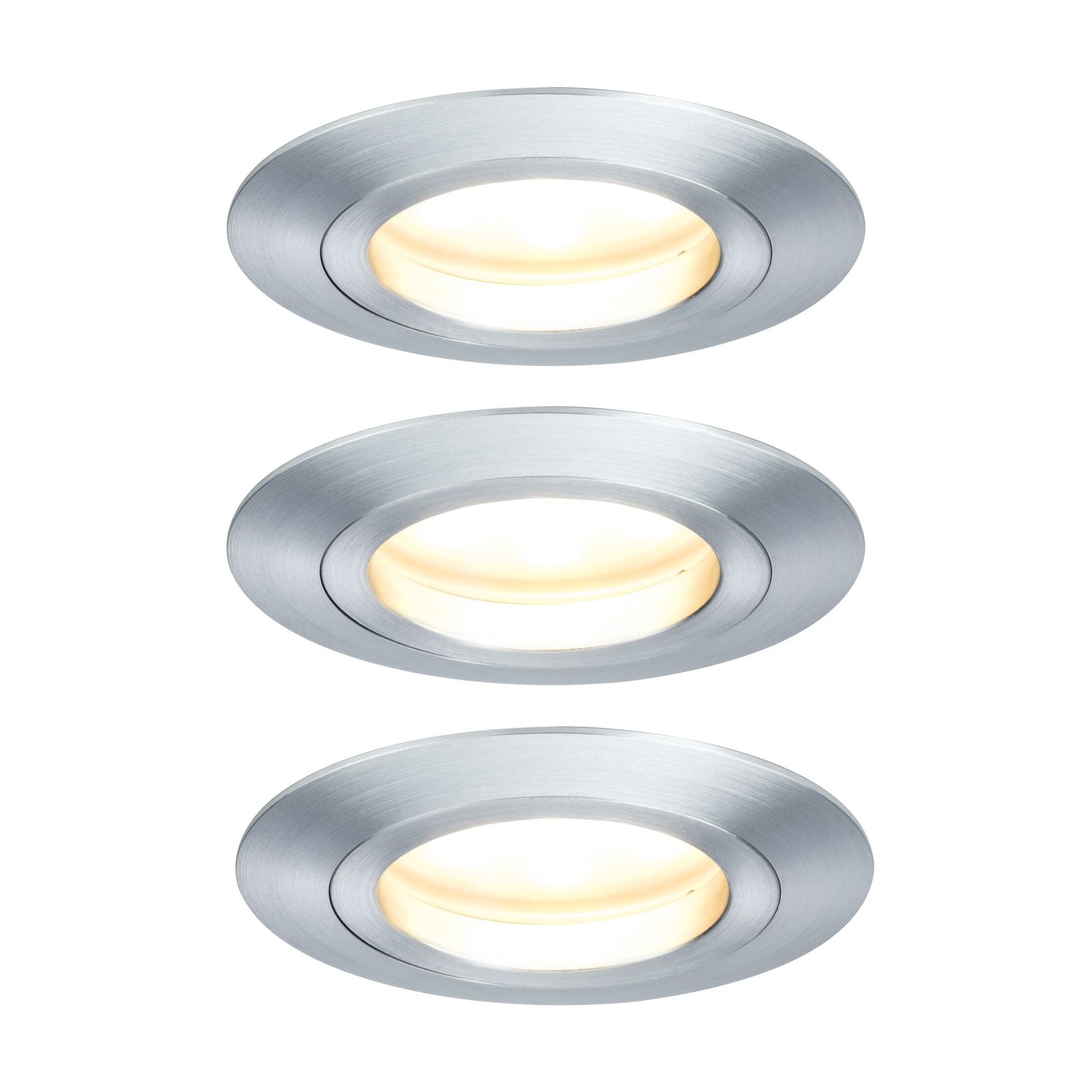 Paulmann Premium EBL Set Coin dim sat rund st LED 3x7W 2700K 230V 51mm Alu ged/Alu Zink