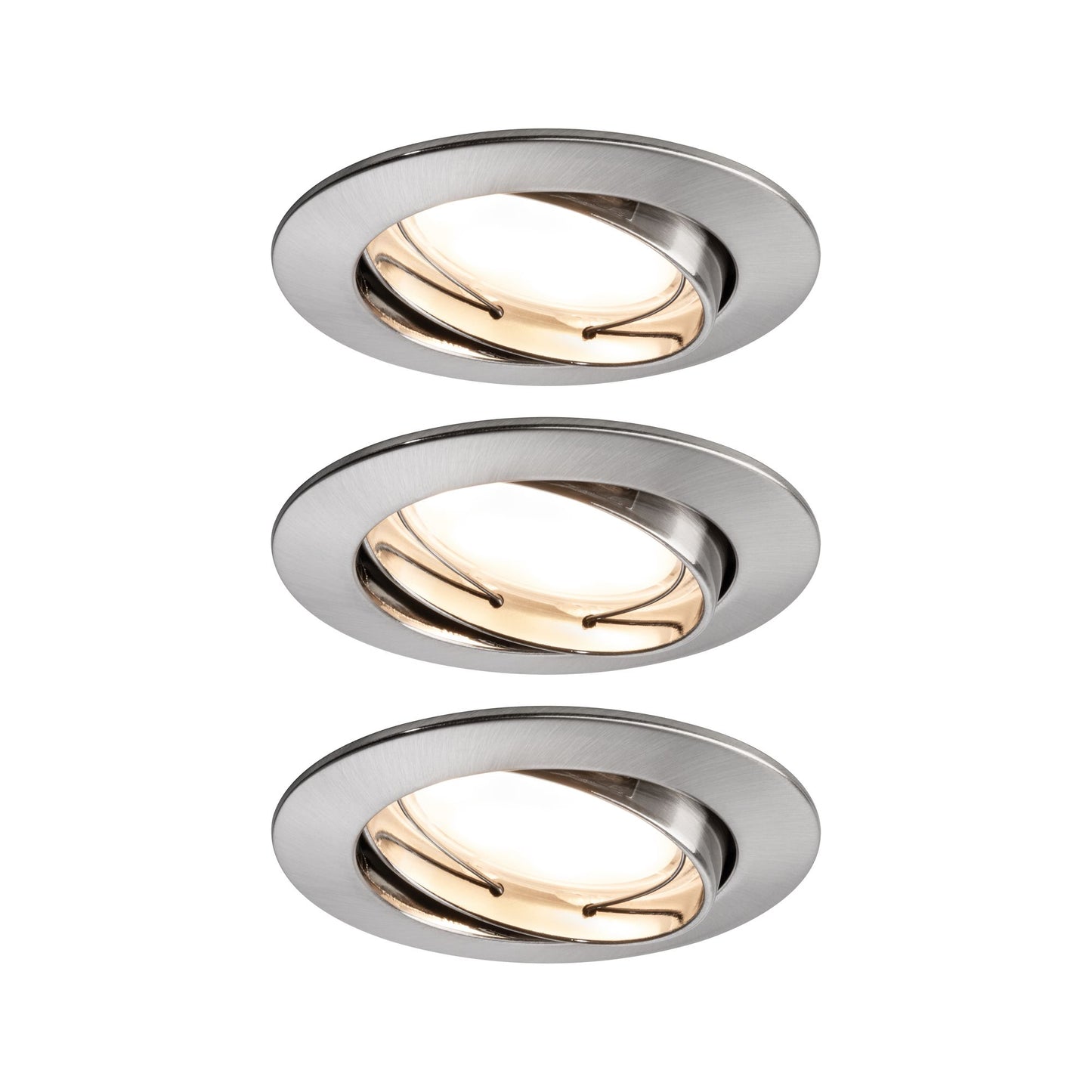 Paulmann Premium EBL Set Coin dim sat rd schw LED 3x7W 2700K 230V 51mm Eisen g/Alu Zink