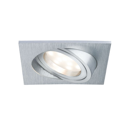 Paulmann Premium EBLSet Coin dim sat eck schw LED 3x7W 2700K 230V 51mm Alu geb/Alu Zink