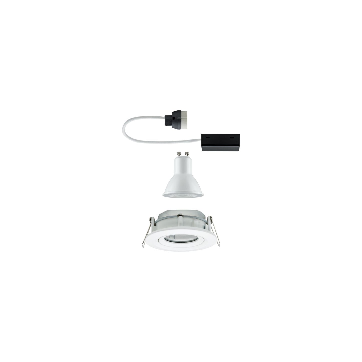 Paulmann EBL Set Nova Plus IP65 schwenkbar LED 1x 7W 230V GU10 51mm Weiß matt/Alu Zink