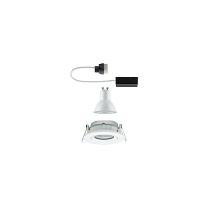 Paulmann EBL Set Nova Plus IP65 schwenkbar LED 1x 7W 230V GU10 51mm Weiß matt/Alu Zink