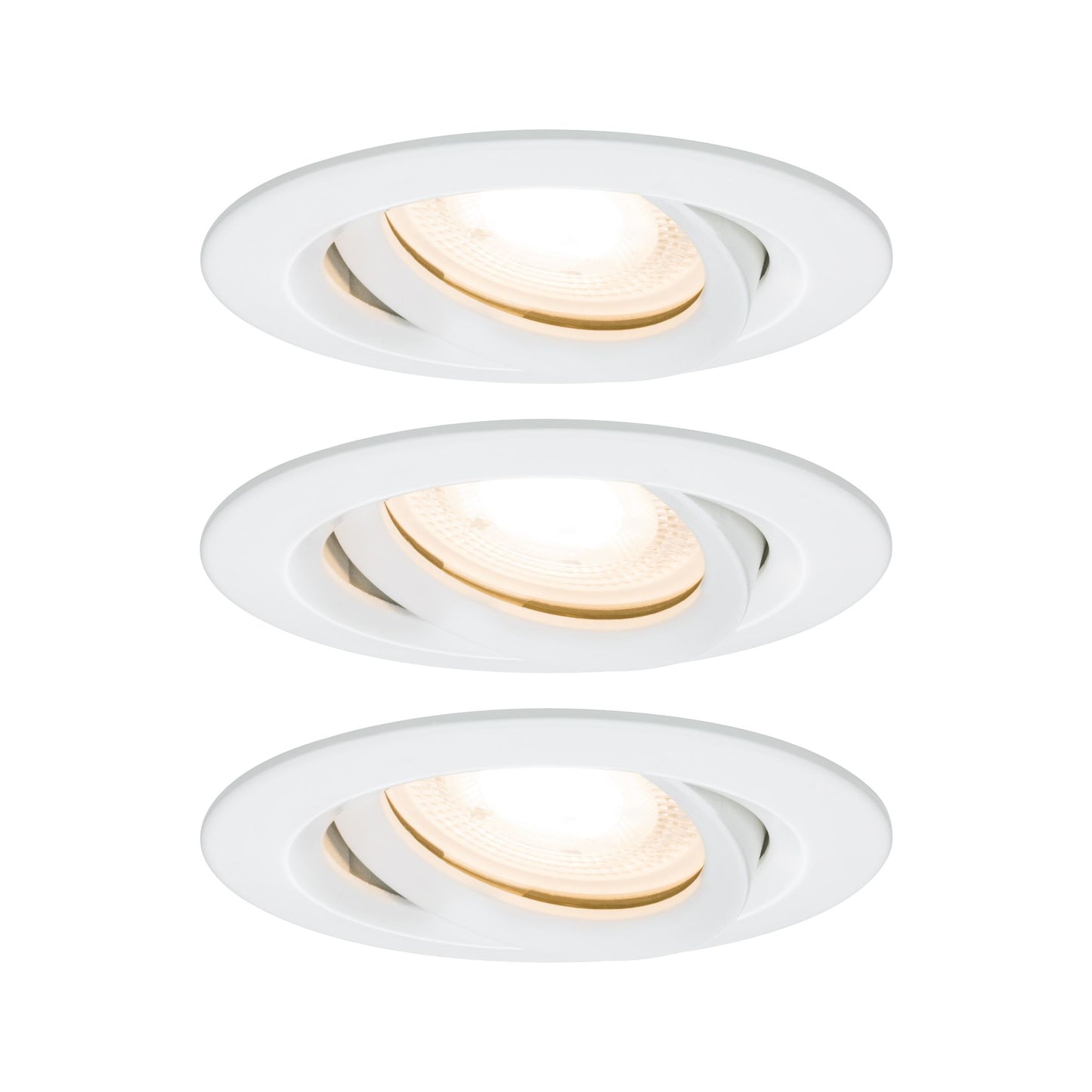 Paulmann EBL Set Nova Plus IP65 schwenkbar LED 3x 7W 230V GU10 51mm Weiß matt/Alu Zink